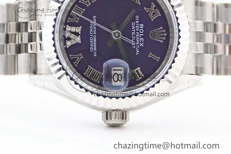 SS Bracelet 904L Dial Steel Best Roman Edition President NH05 TWF on Markers Purple DateJust 28 1:1 Lady 0331